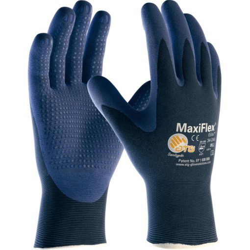 Mechanikai kesztyű, tenyérmártott, MaxiFlex® Elite™ 34-244, pontozott | Szerelő védőkesztyűk