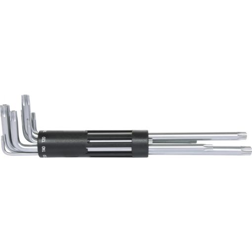 TORX® BO kulcskészlet, extra hosszú ( többfunkciós tartó ), TX10-50 2xBO, 8 részes, KS-TOOLS | Hajlított kulcsok